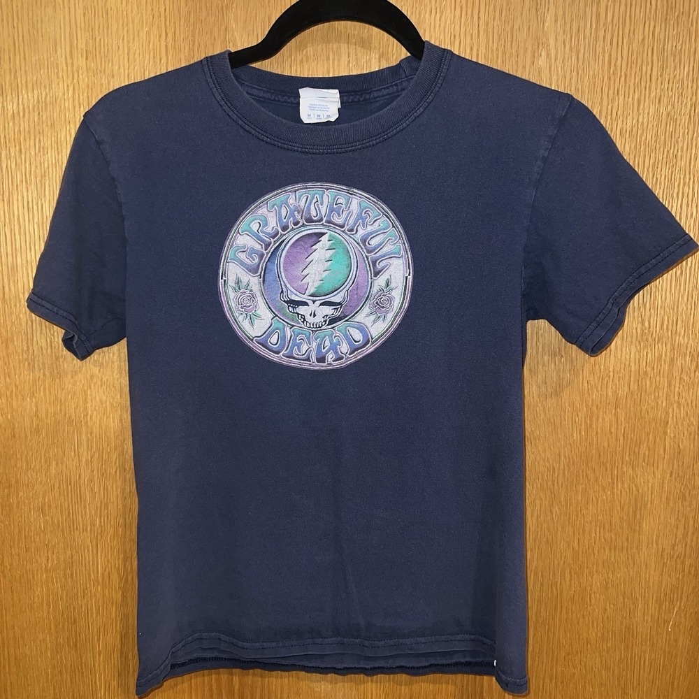 Port & Company Grateful Dead T-Shirt Kids Size M Navy‎ Blue Good Steal Your Face